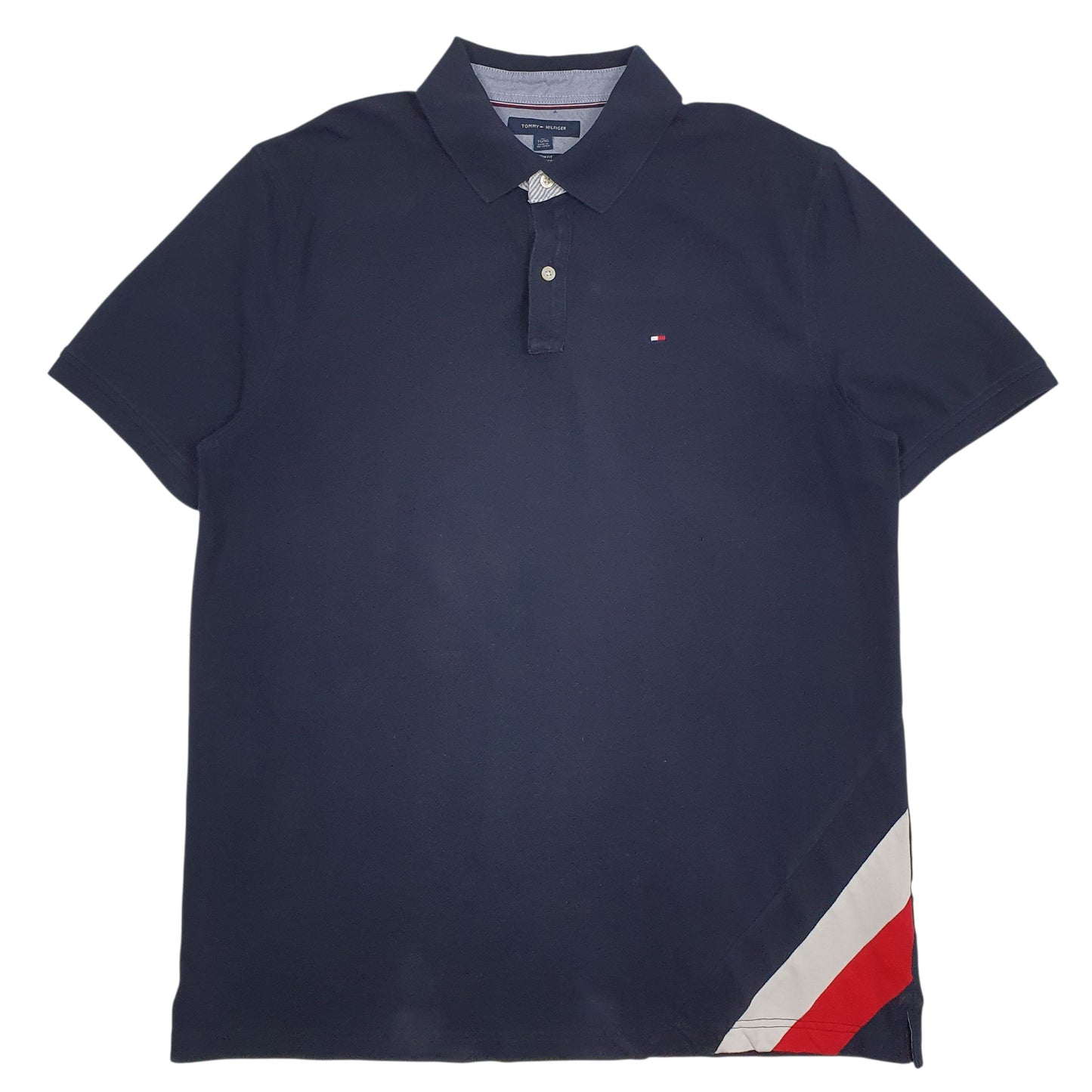 Mens Black Tommy Hilfiger  Short Sleeve Polo Shirt