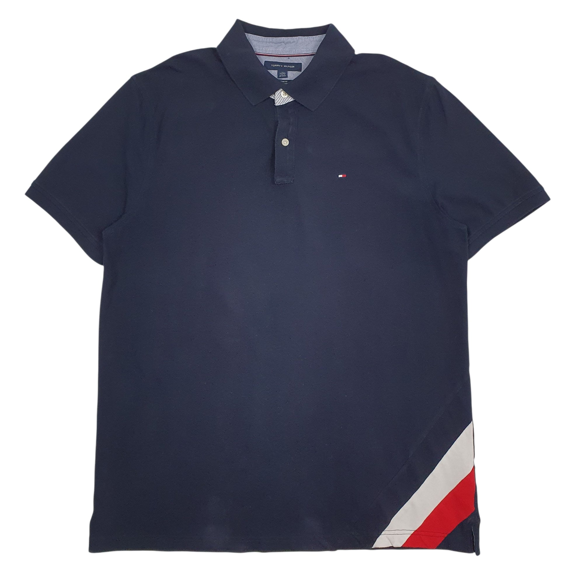 Mens Black Tommy Hilfiger  Short Sleeve Polo Shirt
