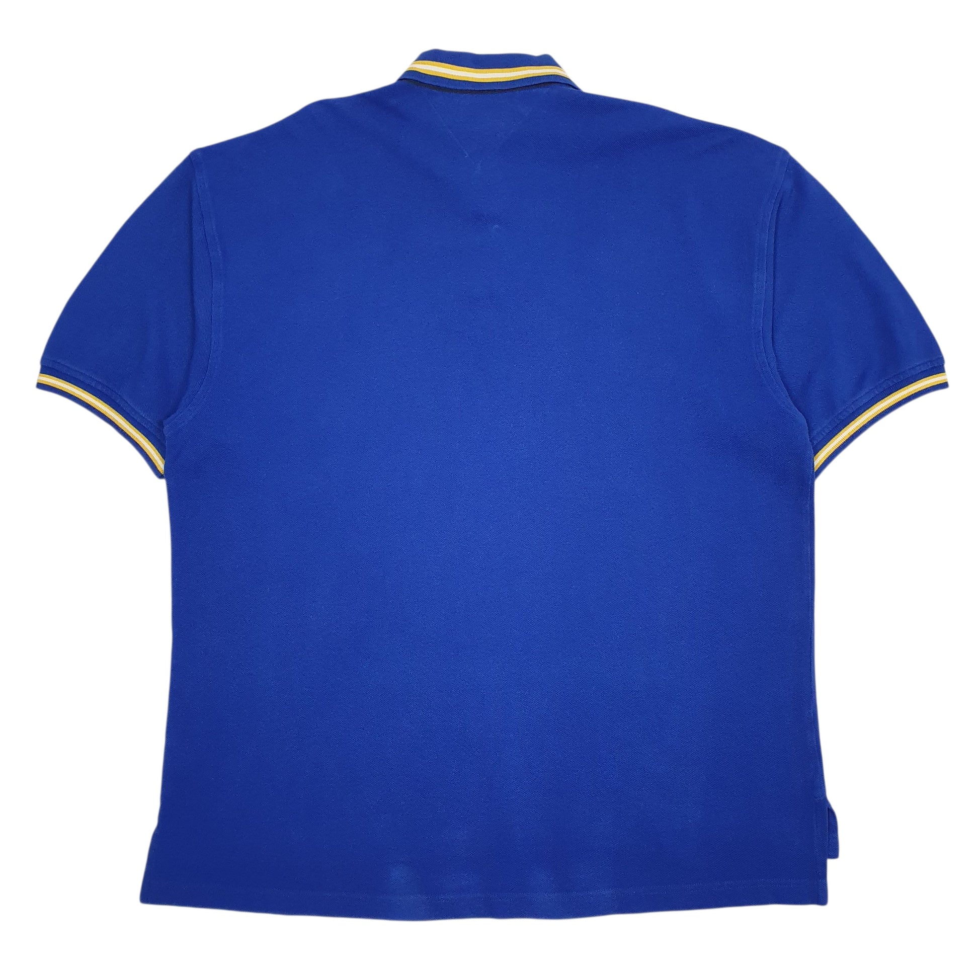 Mens Blue Tommy Hilfiger Vintage Hoodie Polo Shirt