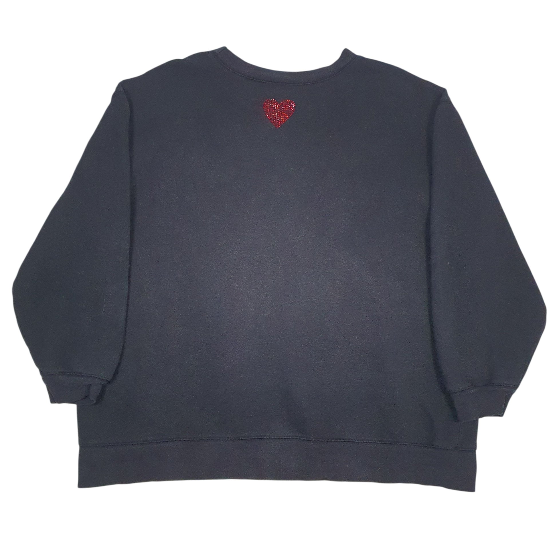 Mens Black Disney  Crewneck Jumper