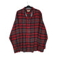 Mens Red Woolrich Thick Flannel Plaid Long Sleeve Shirt