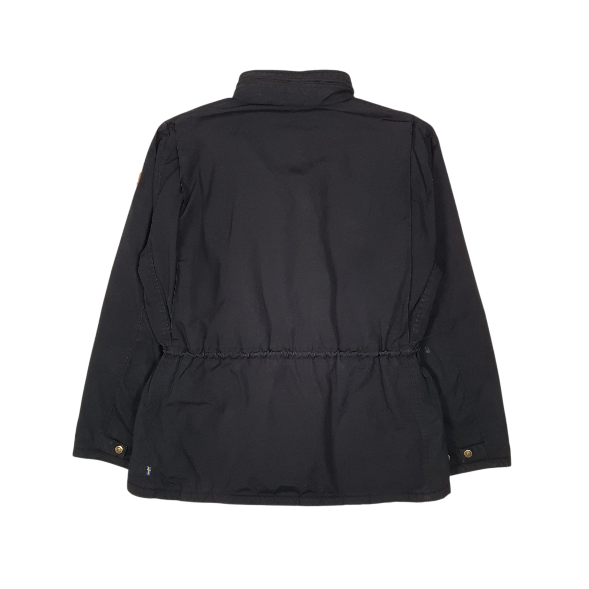 Womens Black Fjallraven Fleece Lined Parka  Coat