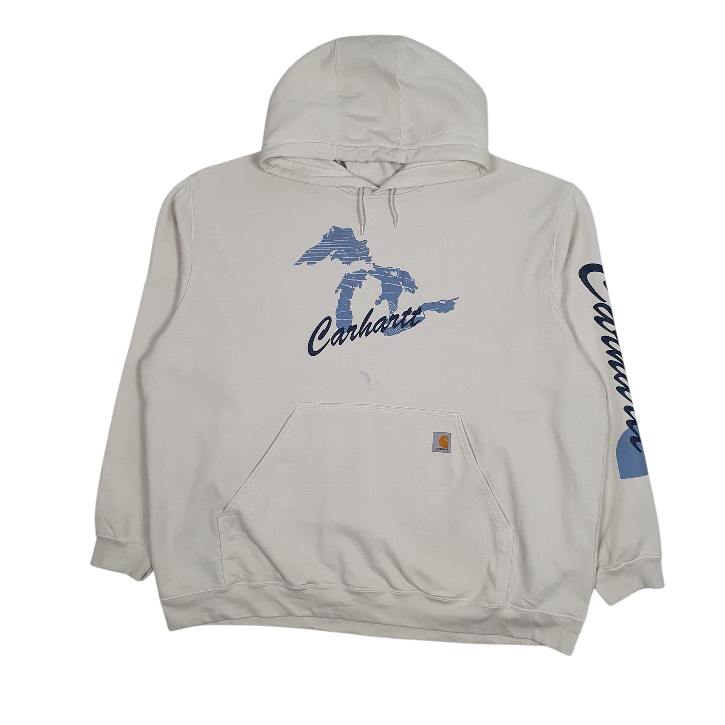 Mens Cream Carhartt  Hoodie Jumper