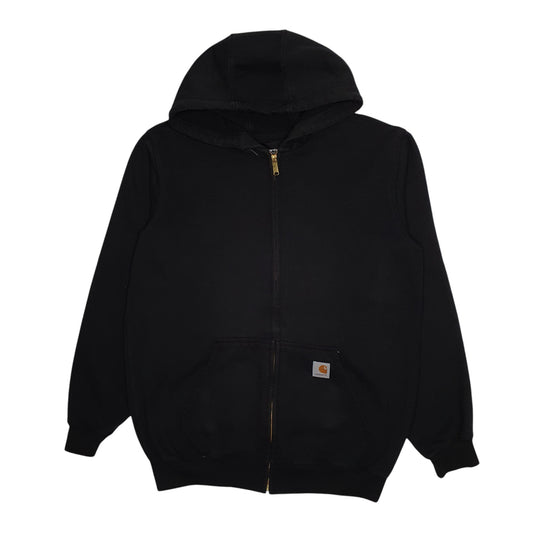 Mens Black Carhartt Hoodie Full Zip Jumper
