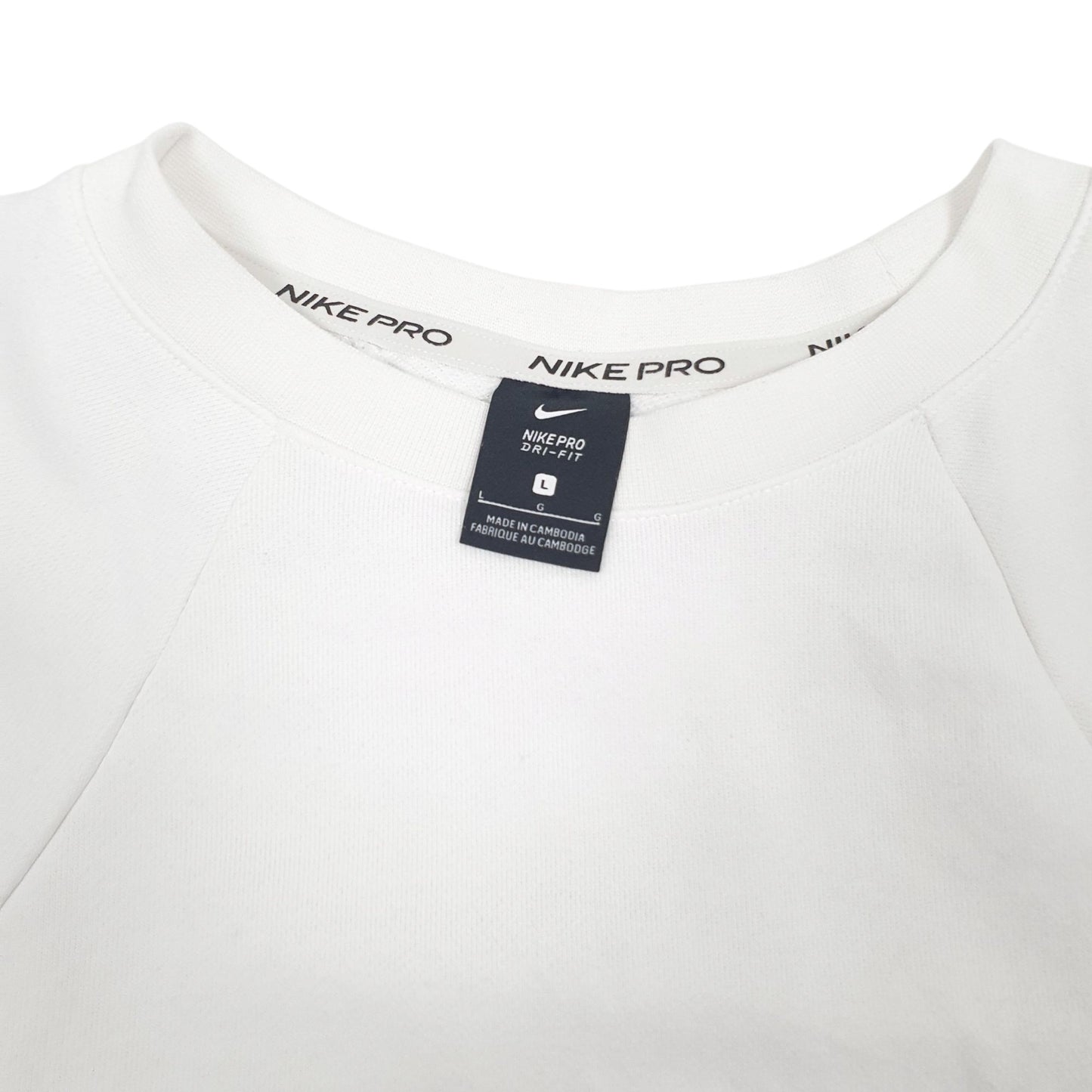 Womens White Nike Dri-Fit Crewneck Jumper