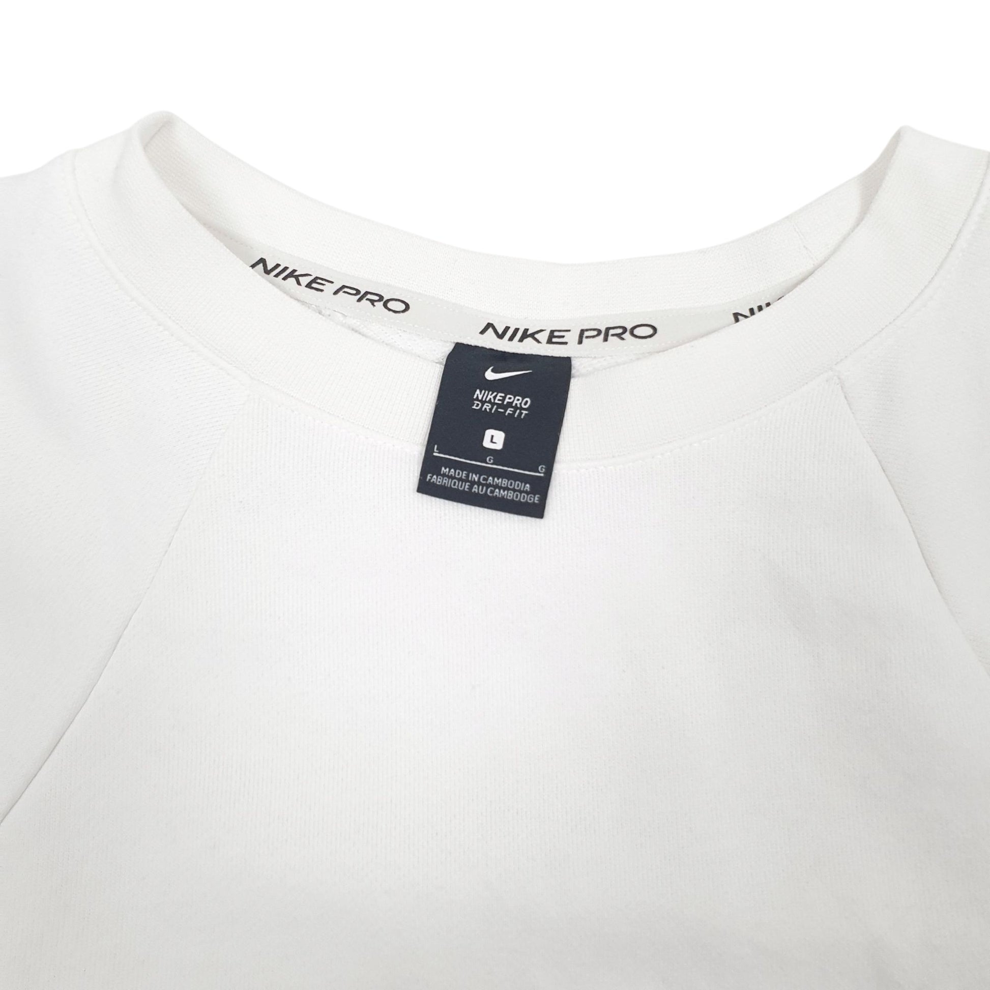 Womens White Nike Dri-Fit Crewneck Jumper