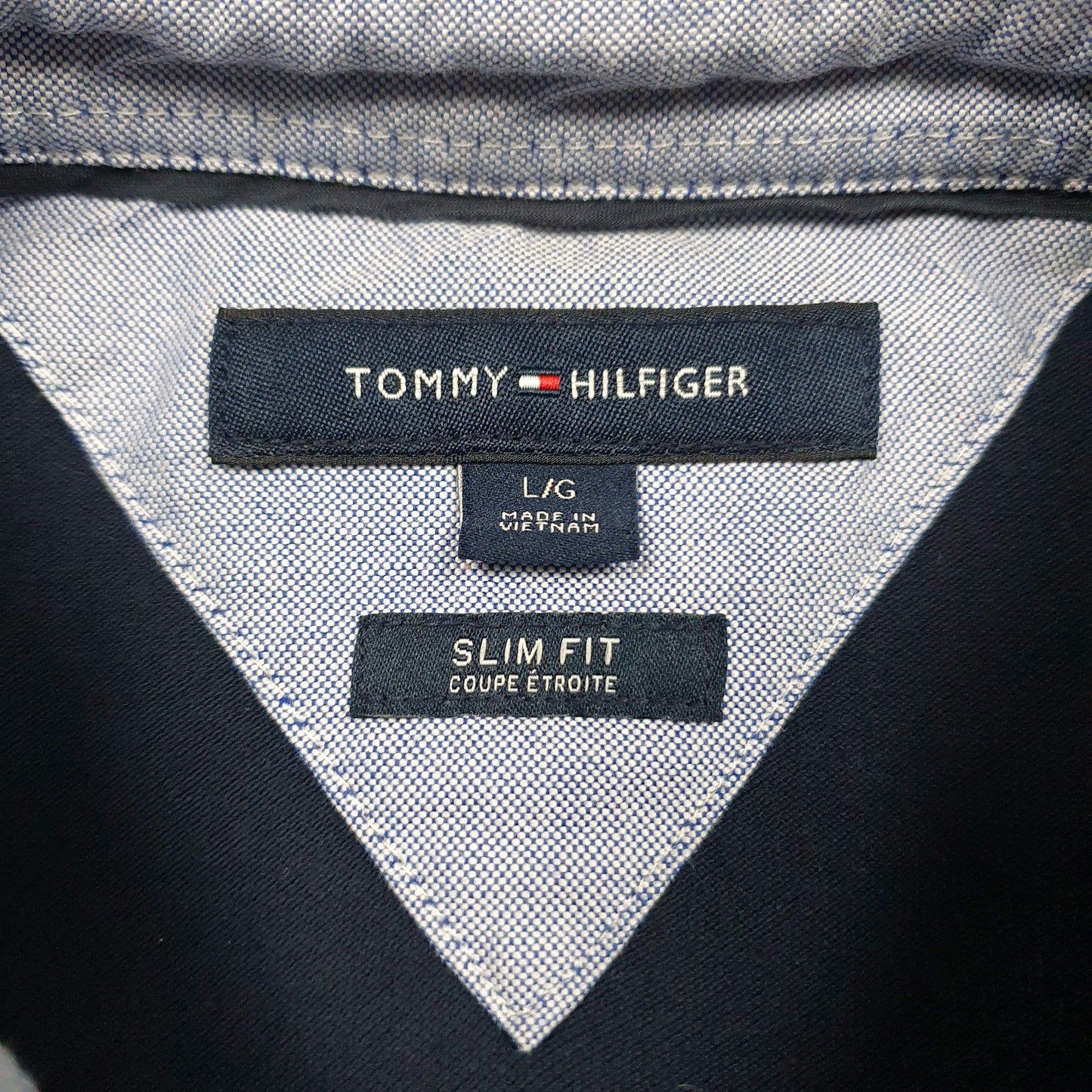 Mens Navy Tommy Hilfiger  Hoodie Polo Shirt