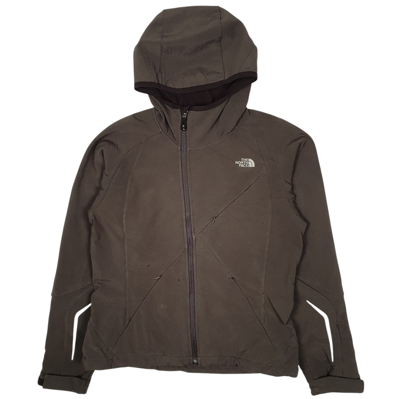 Womens Brown The North Face Apex Recco Avalanche Skiing Hoodie Coat