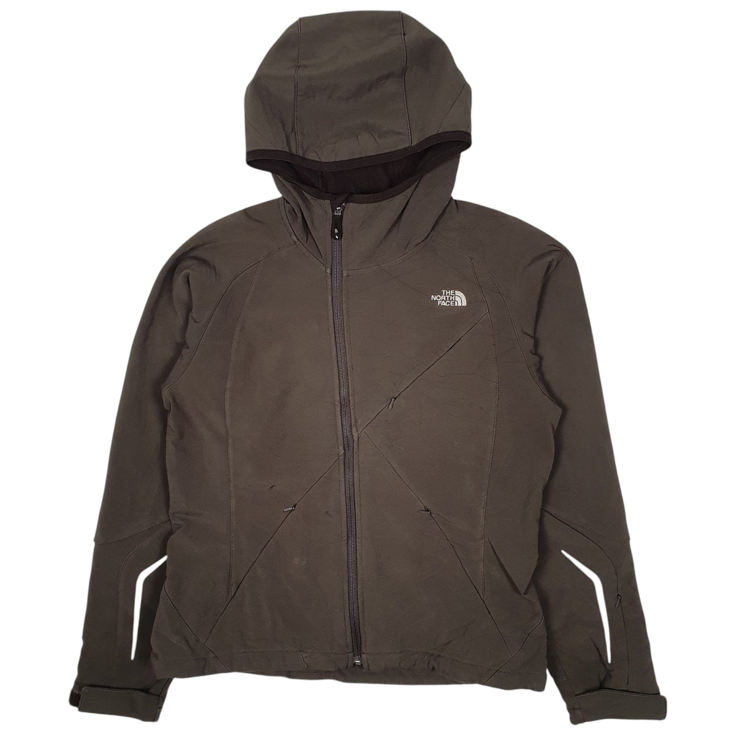 Womens Brown The North Face Apex Recco Avalanche Skiing Hoodie Coat