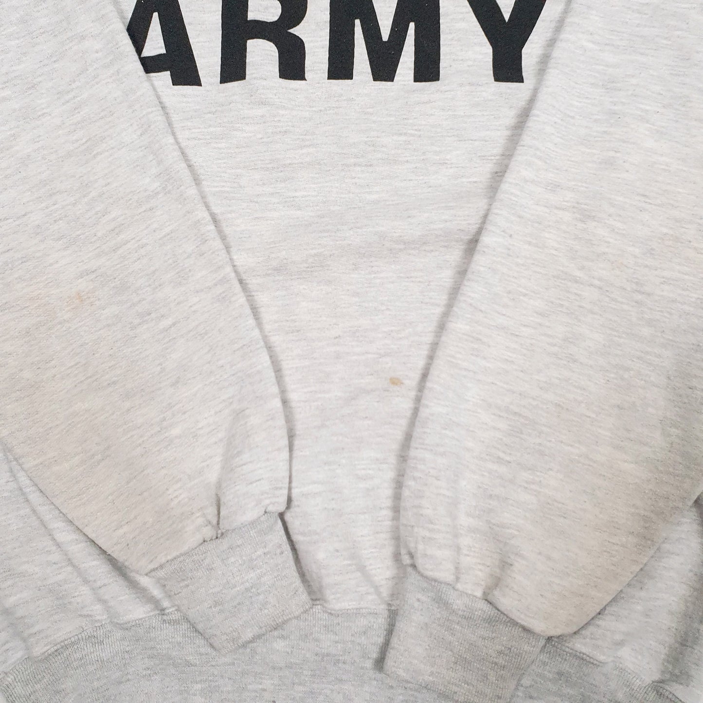 Mens Grey Jerzees Army Crewneck Jumper