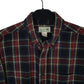Mens Navy L.L.Bean Thick Flannel  Shirt