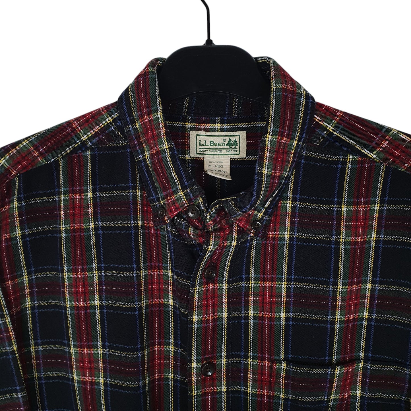 Mens Navy L.L.Bean Thick Flannel  Shirt