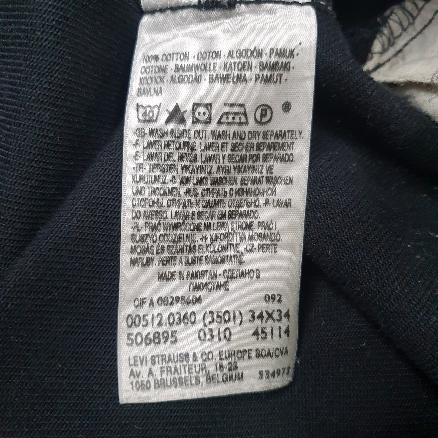 Mens Black Levis 512  Jeans