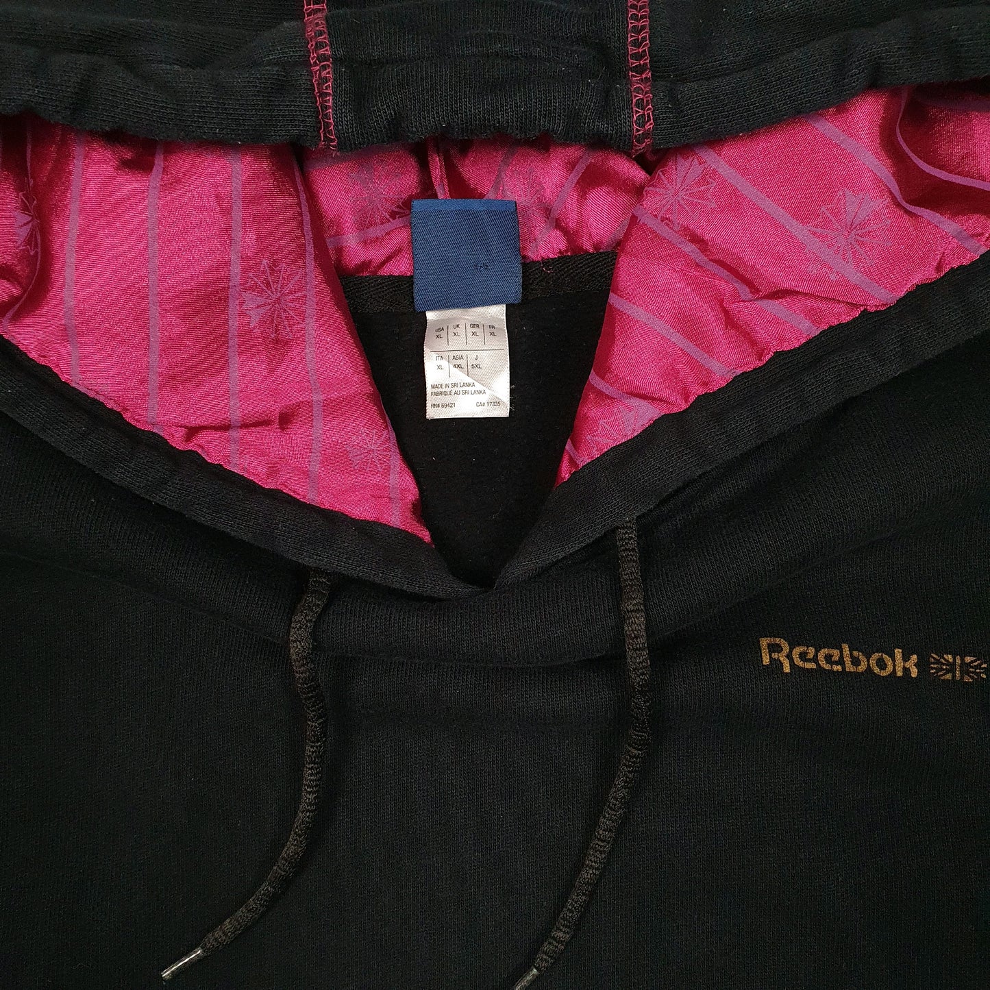 Womens Black Reebok  Hoodie Jumper