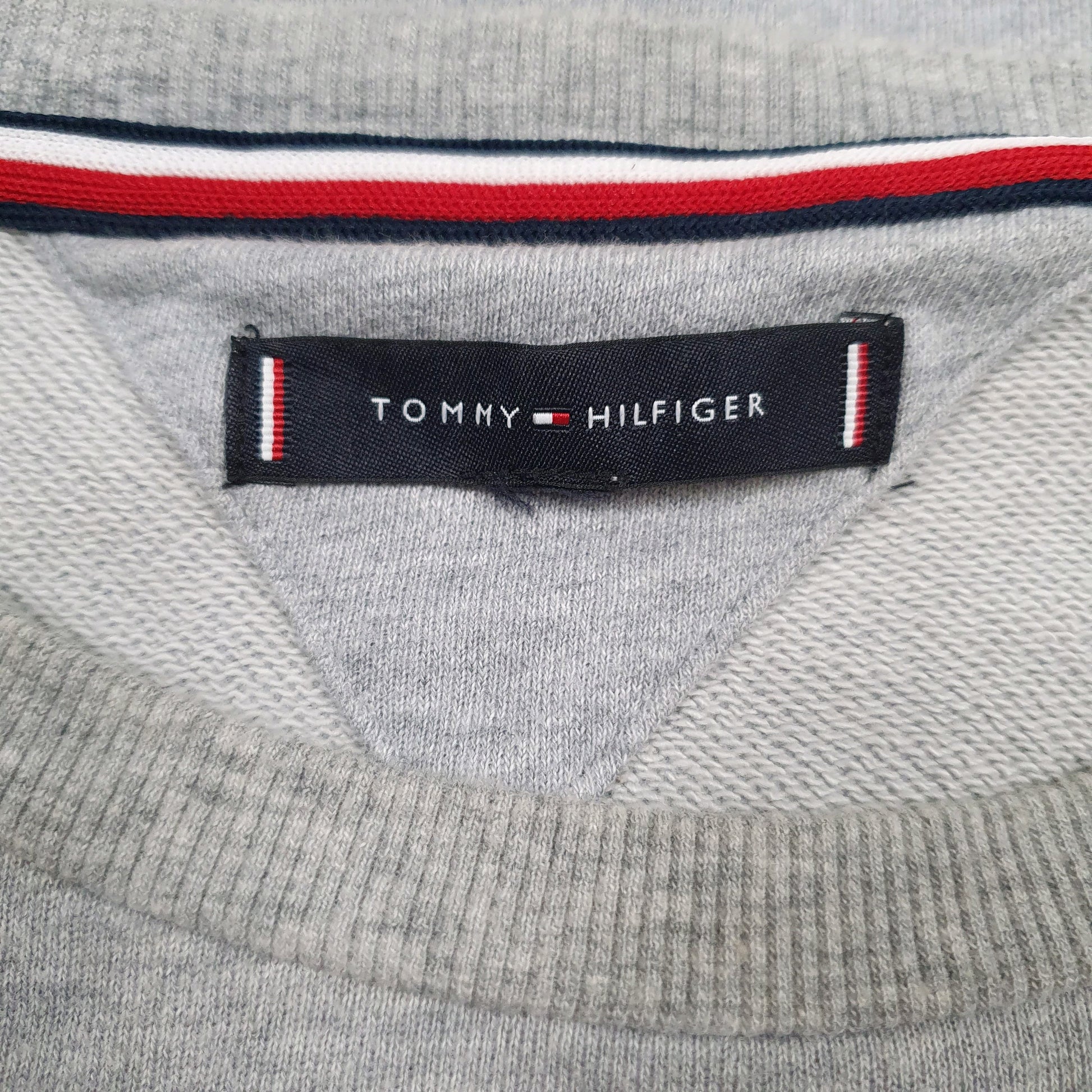 Mens Grey Tommy Hilfiger  Crewneck Jumper
