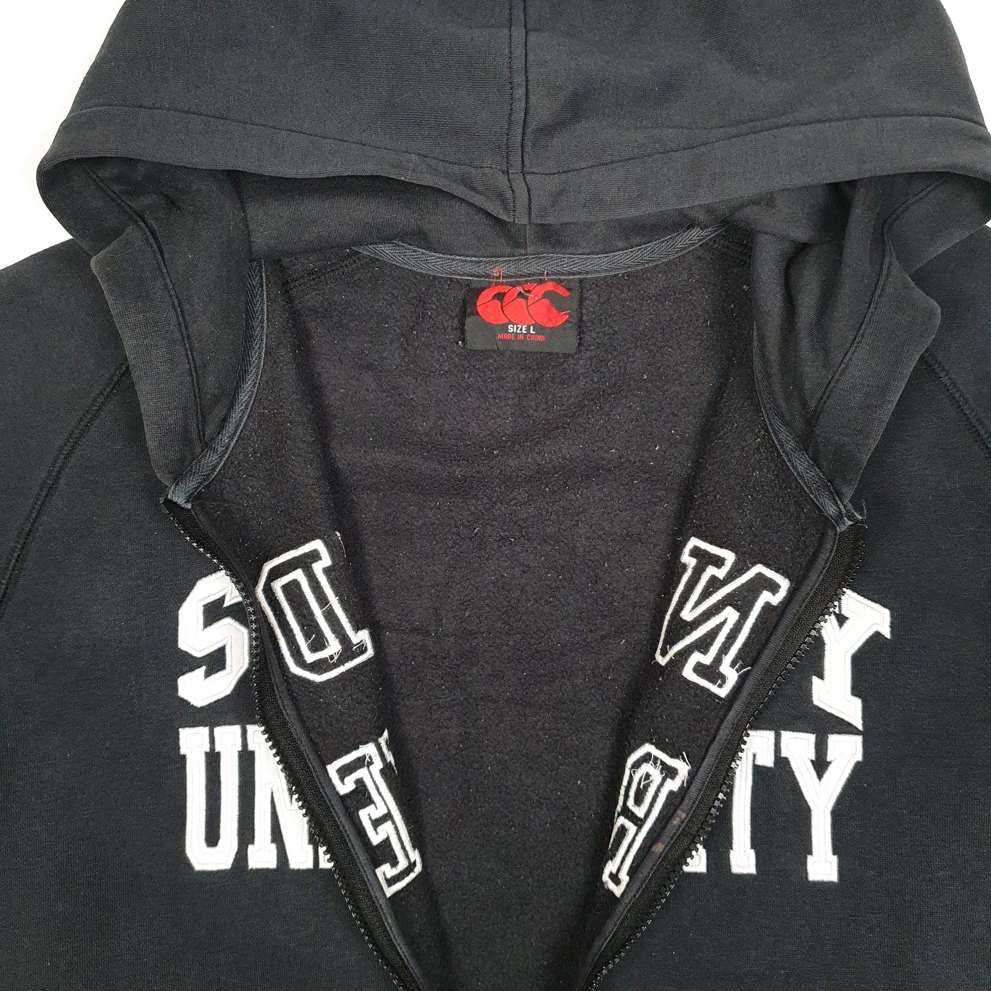 Mens Black Cantebury Sydney University Hoodie Full Zip Jumper