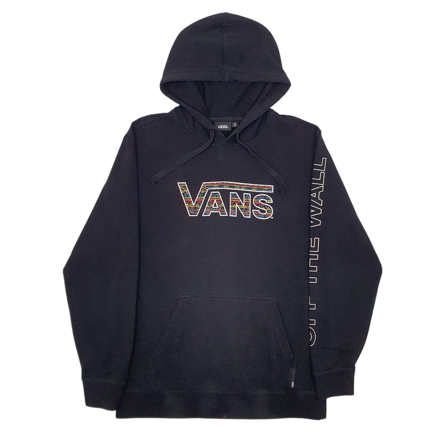 Mens Black Vans Spellout Hoodie Jumper