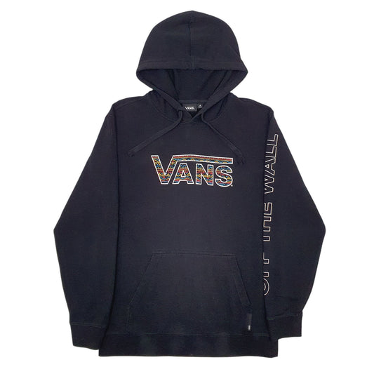 Mens Black Vans Spellout Hoodie Jumper