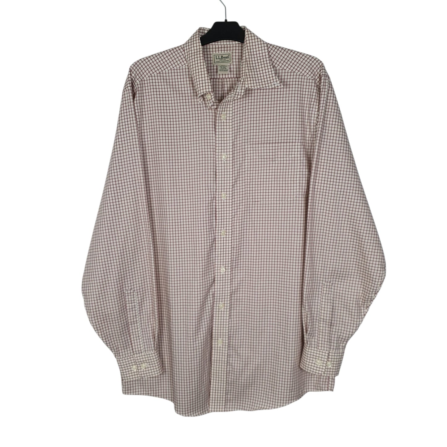 Mens Cream L.L.Bean Tall Long Sleeve Shirt
