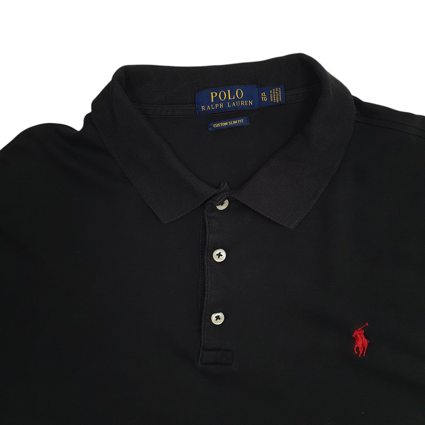 Mens Black Polo Ralph Lauren  Crewneck Polo Shirt