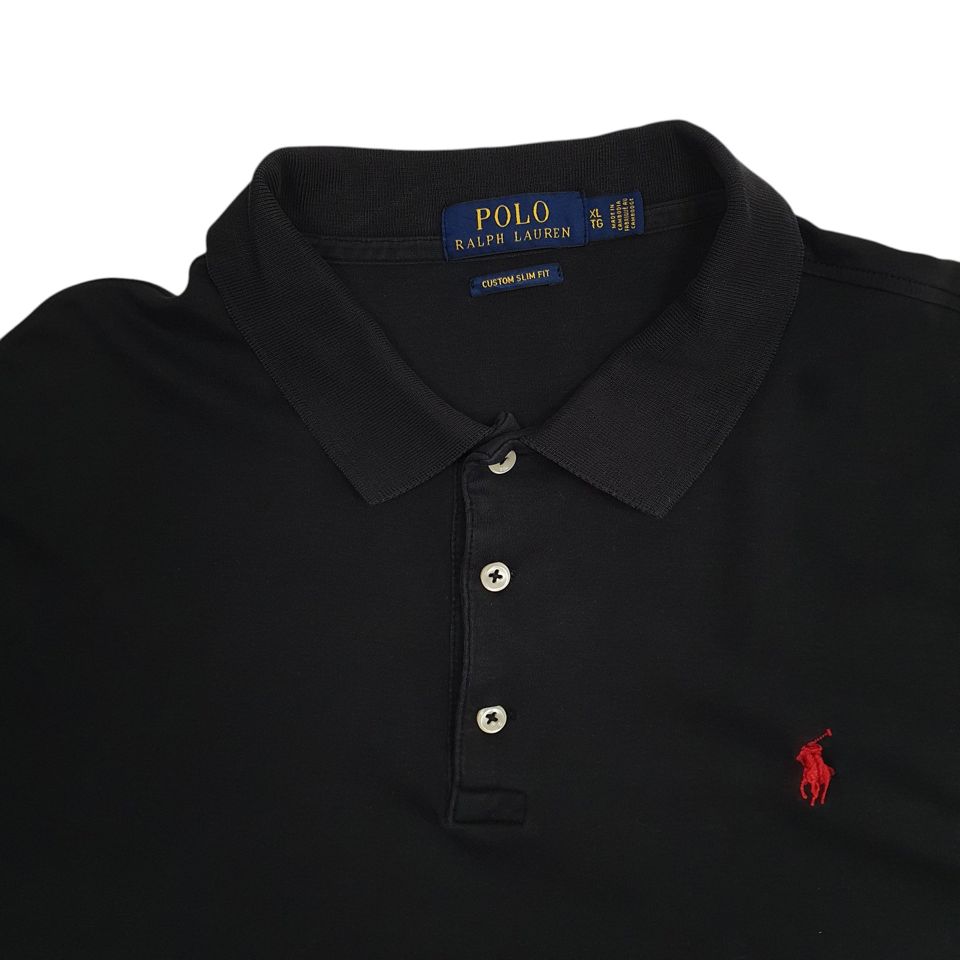 Mens Black Polo Ralph Lauren  Crewneck Polo Shirt