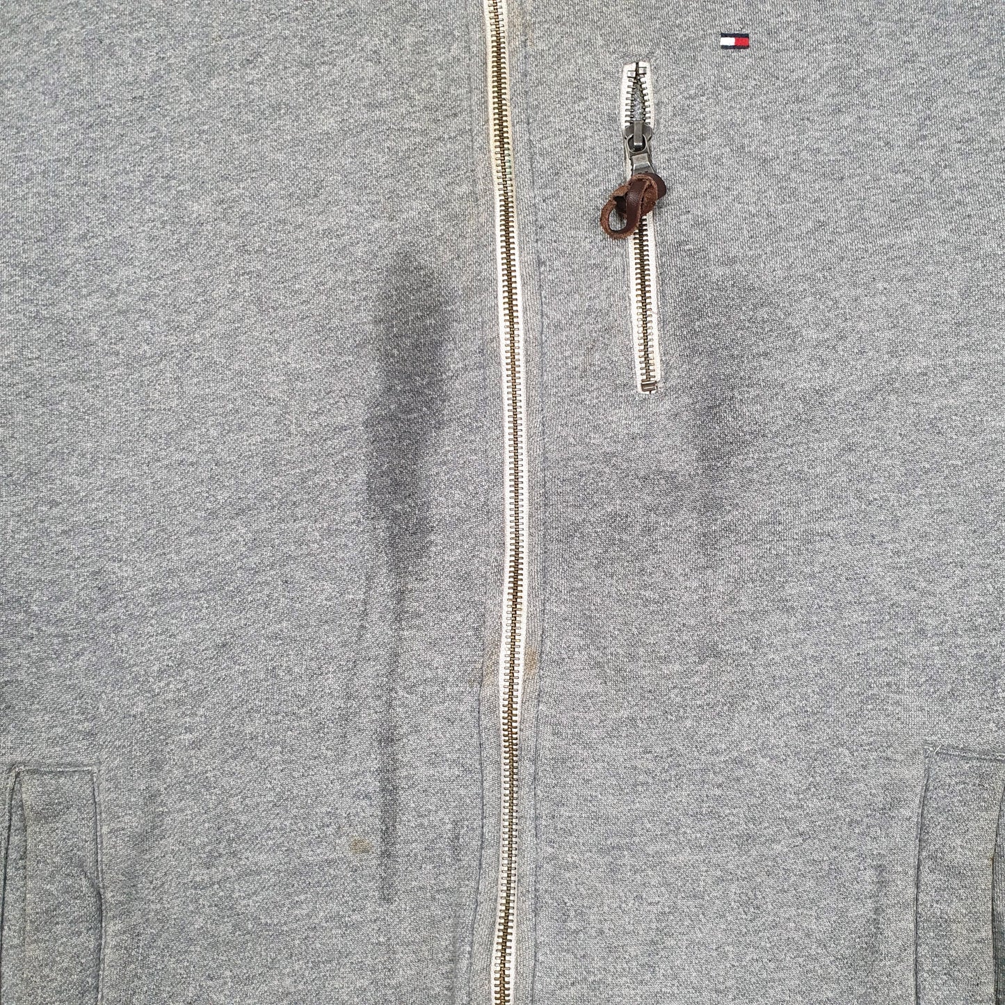 Mens Grey Tommy Hilfiger Hoodie Full Zip Jumper