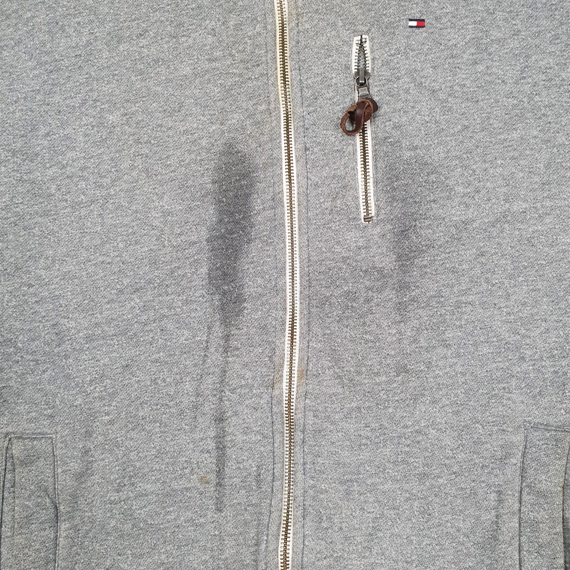 Mens Grey Tommy Hilfiger Hoodie Full Zip Jumper