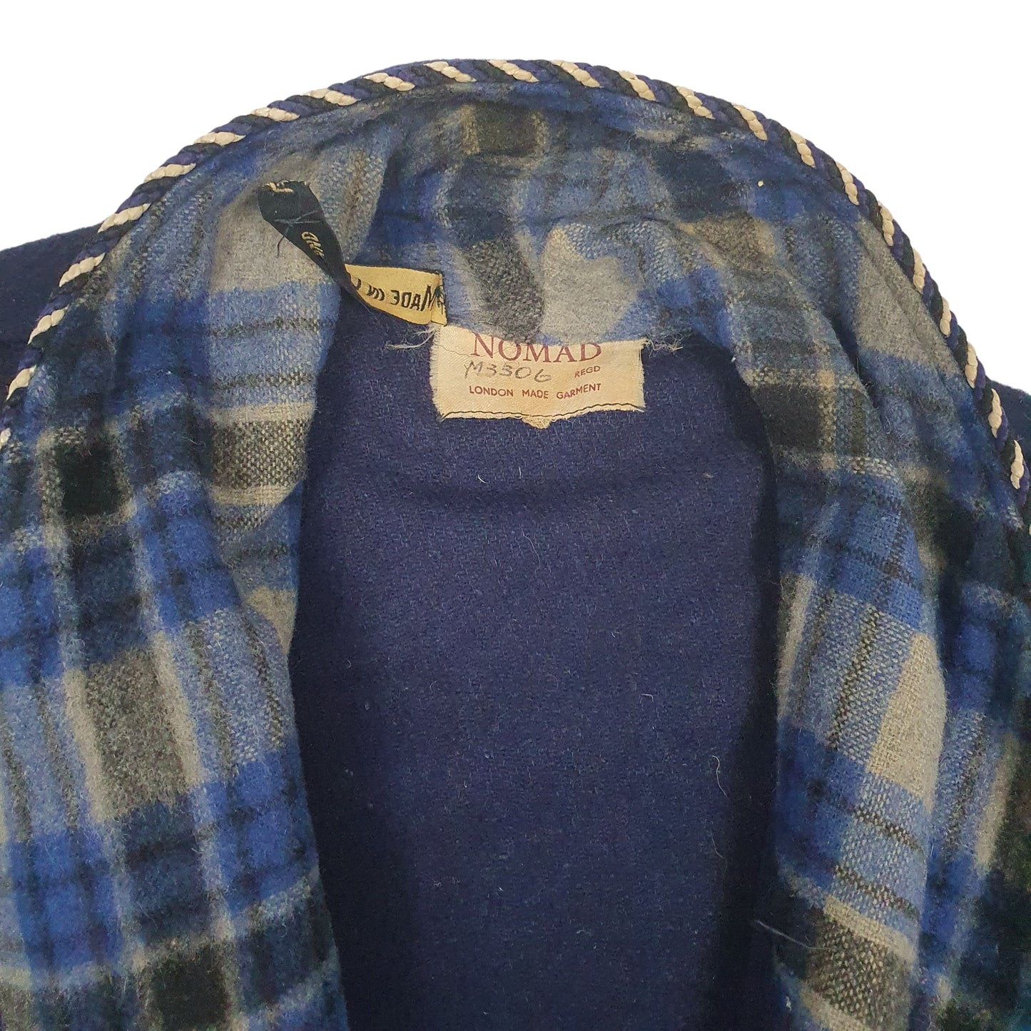 Mens Navy Nomad Vintage Made In England Longlined Full Zip Coat