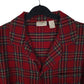 Mens Red L.L.Bean Thick Flannel Plaid Cardigan  Shirt