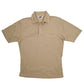Mens Beige Action Vintage 90s Short Sleeve Polo Shirt