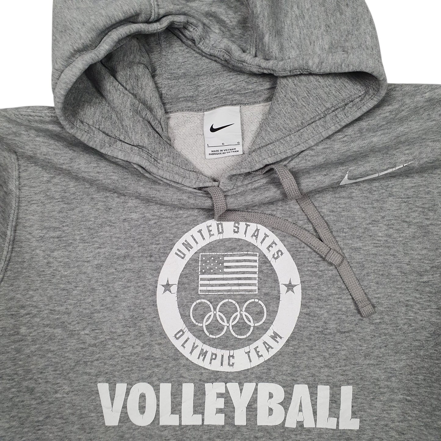 Mens Grey Nike USA Olympic Team Volleyball Hoodie Jumper