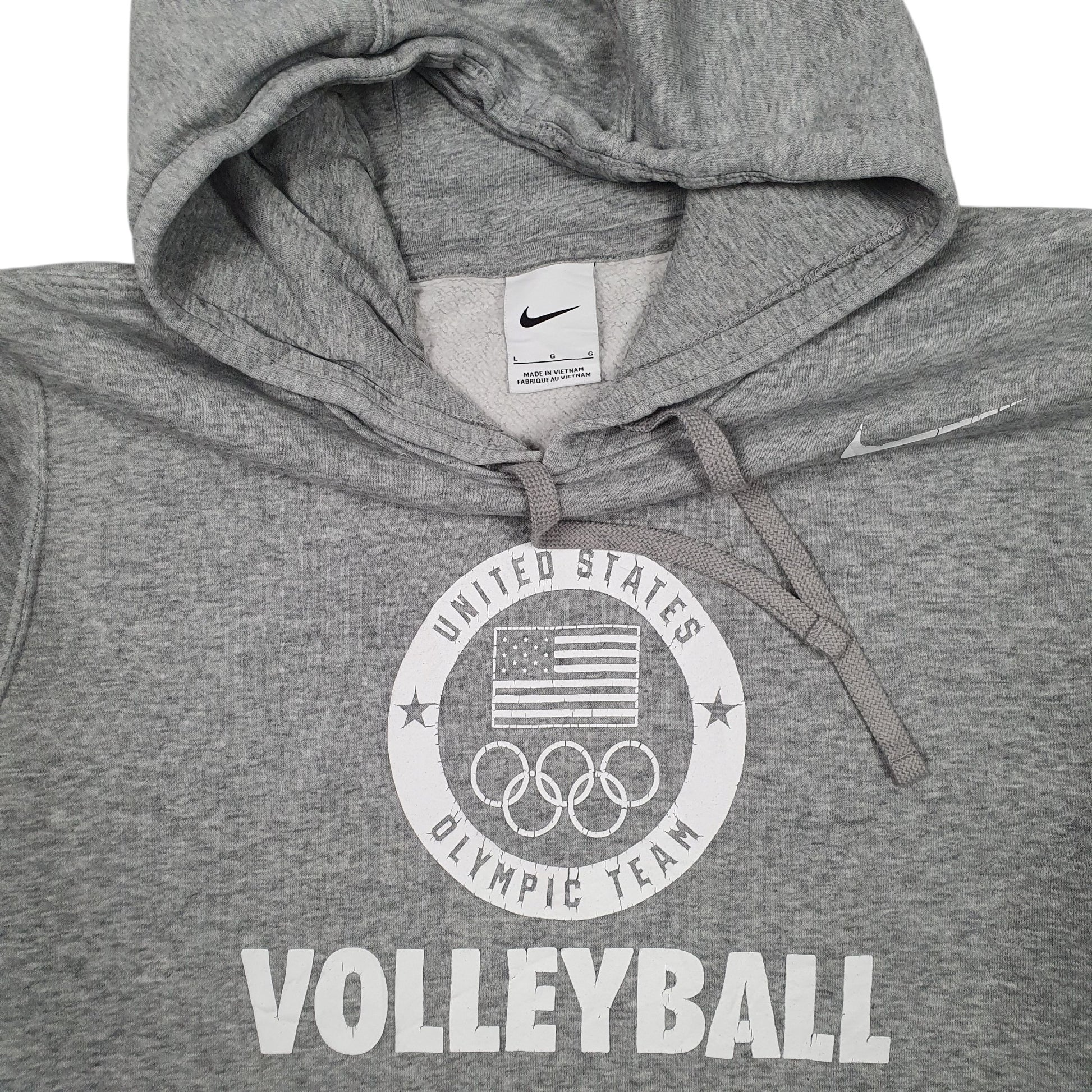 Mens Grey Nike USA Olympic Team Volleyball Hoodie Jumper