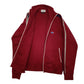 Mens Burgundy Izod Lacoste Vintage Full Zip Jumper