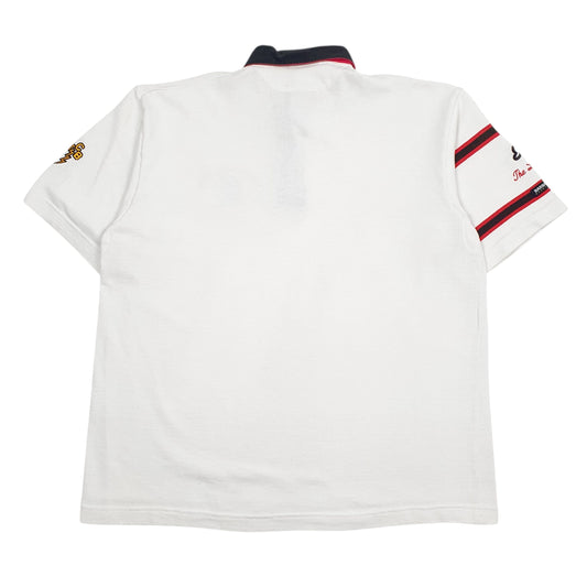 Mens White Barbarian   Polo Shirt