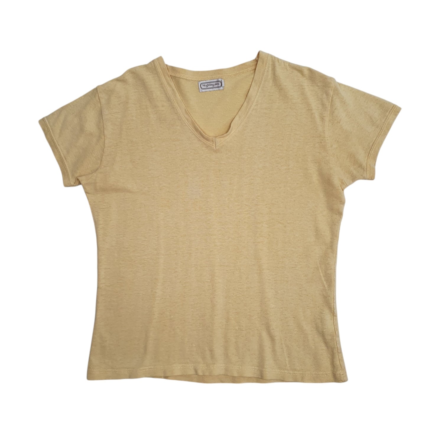 Womens Yellow Nightingales  Short Sleeve T Shirt