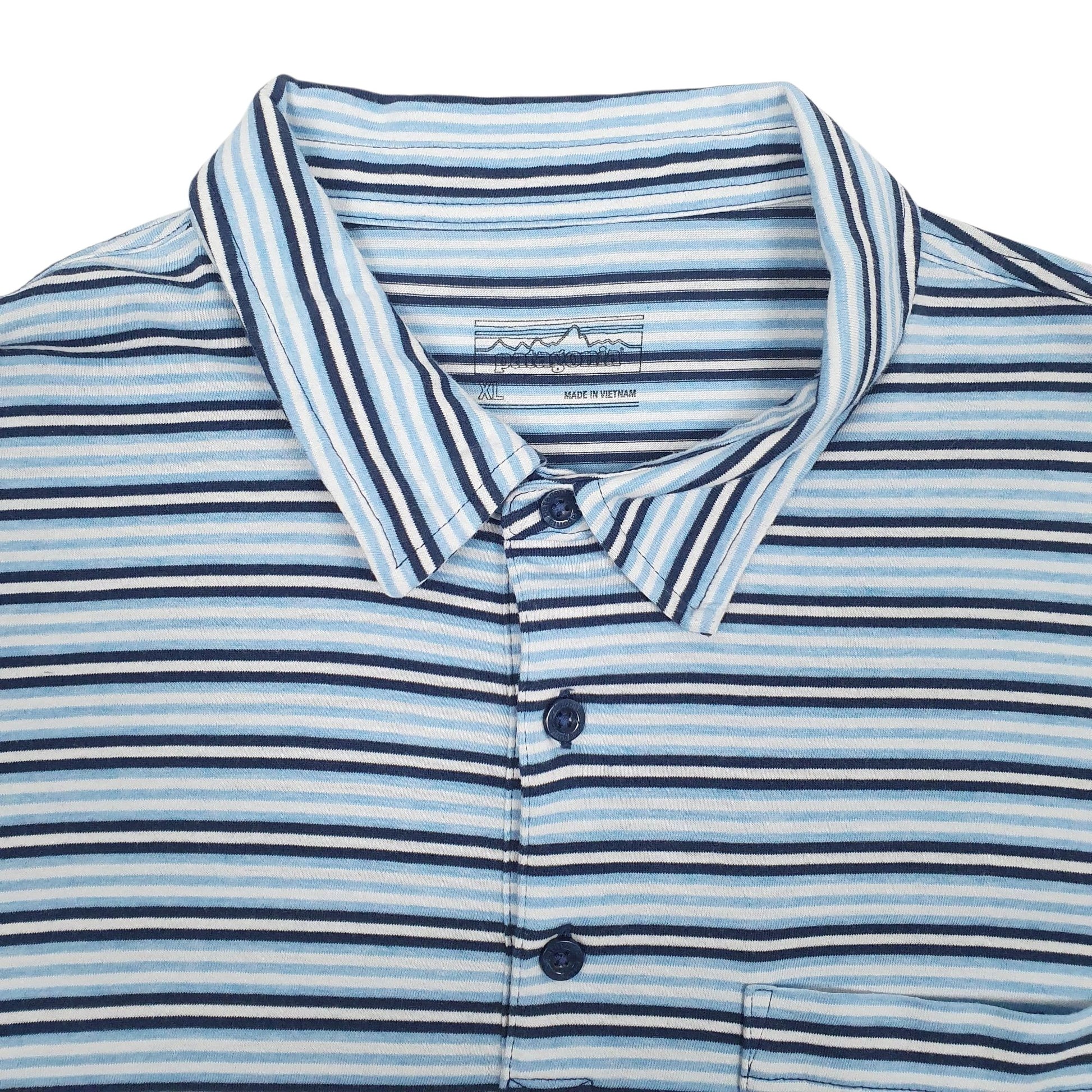 Mens Blue Patagonia   Polo Shirt