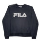 Womens Black Fila Spellout Crewneck Jumper