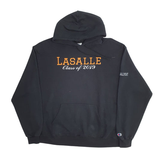 Mens Black Champion Lasalle Hoodie Jumper