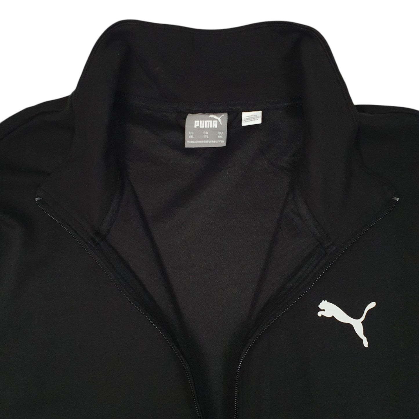 Mens Black Puma Track Top Full Zip Coat