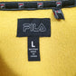 Mens Yellow Fila Baggy Spellout Crewneck Jumper