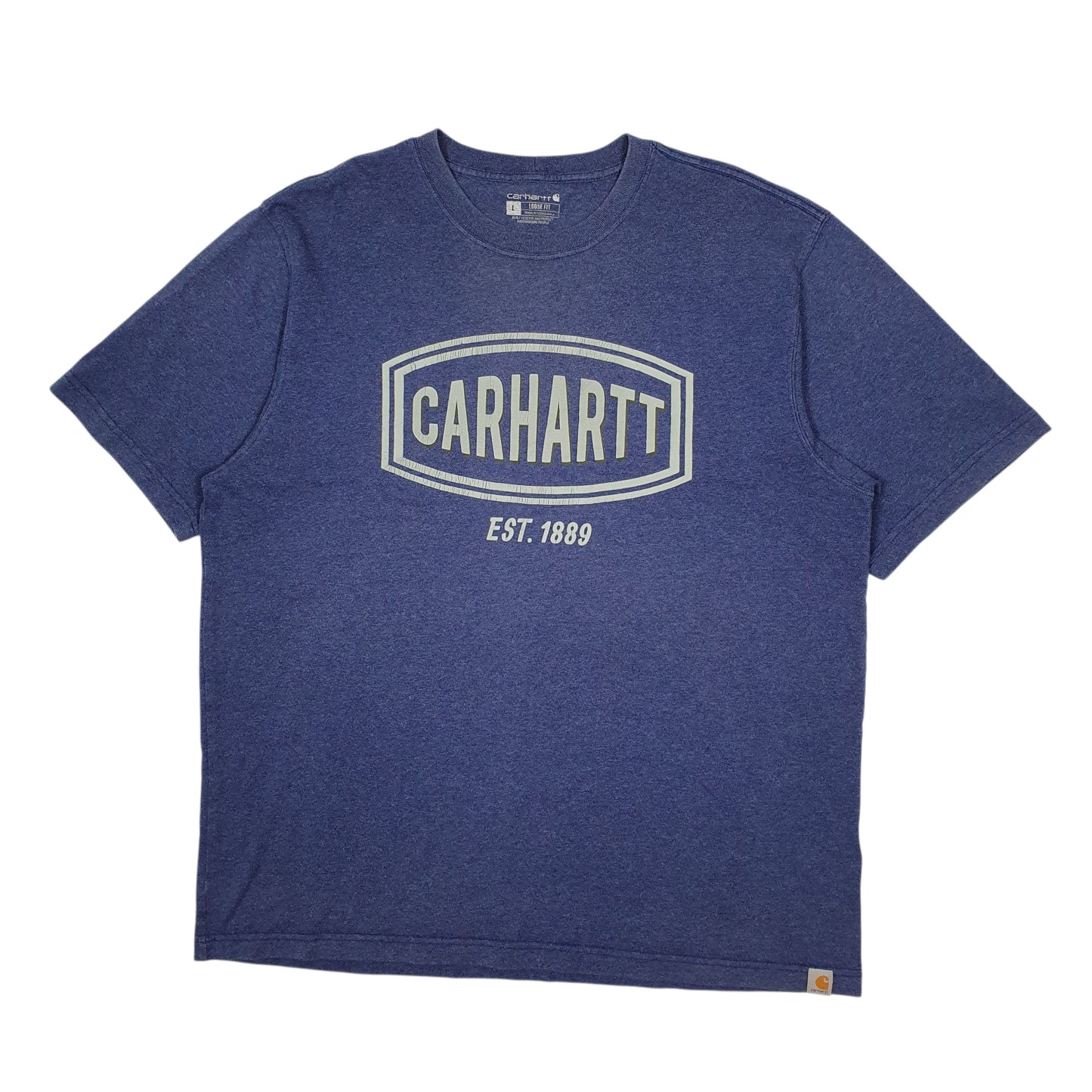 Mens Blue Carhartt  Short Sleeve T Shirt