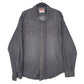 Mens Grey Wrangler Pearl Snap Denim Long Sleeve Shirt