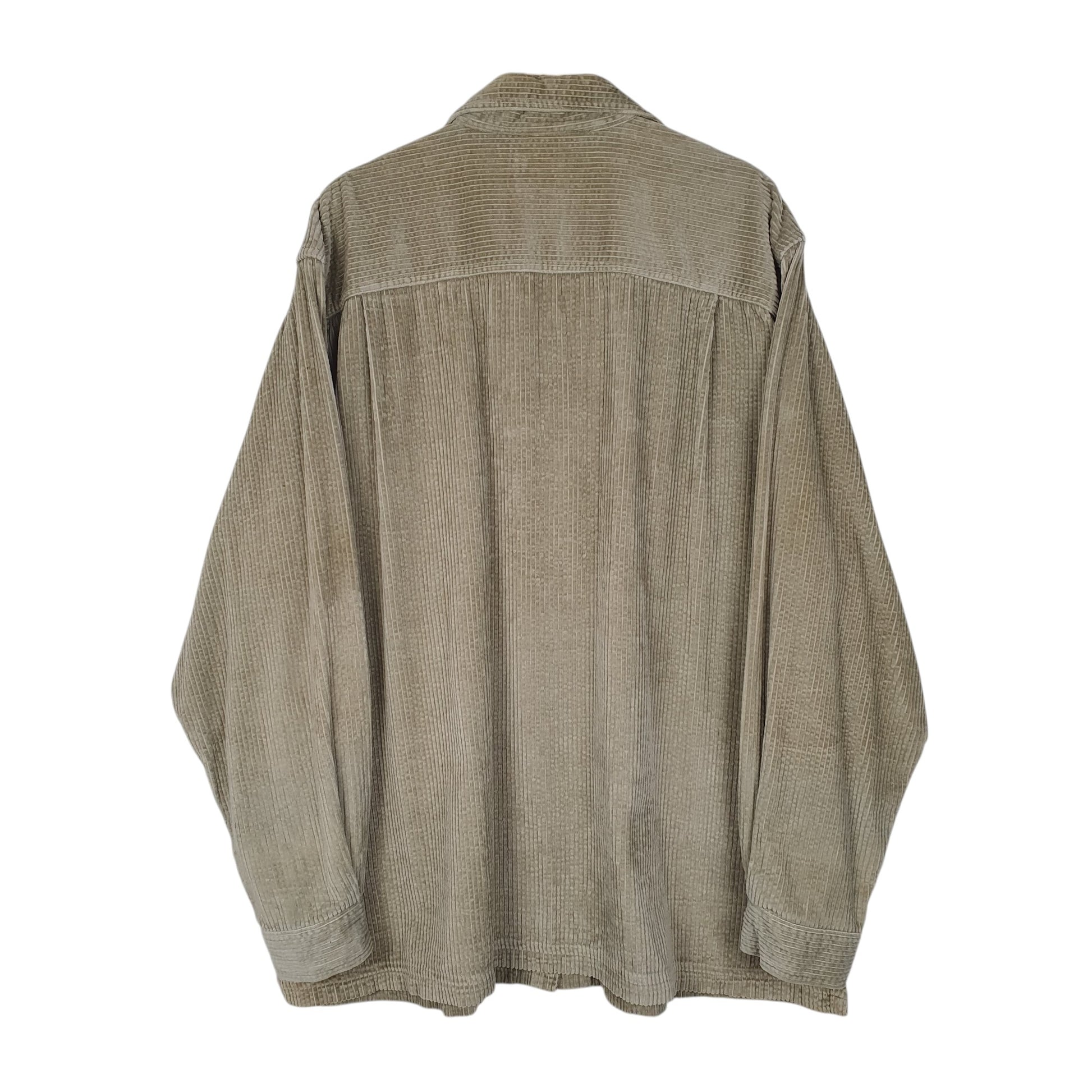 Womens Green L.L.Bean Corduroy Relaxed Fit  Shirt