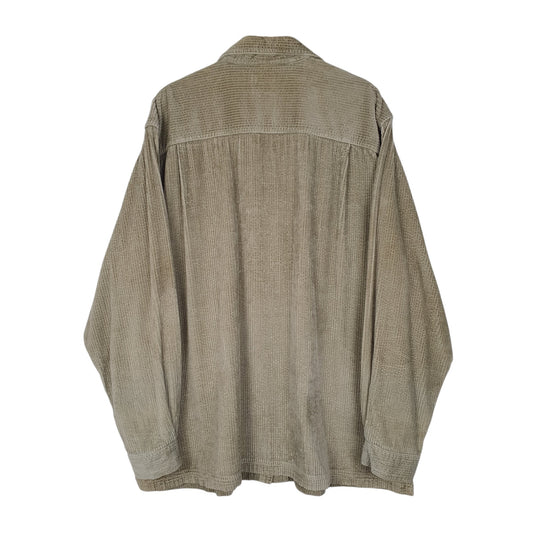 Womens Green L.L.Bean Corduroy Relaxed Fit  Shirt