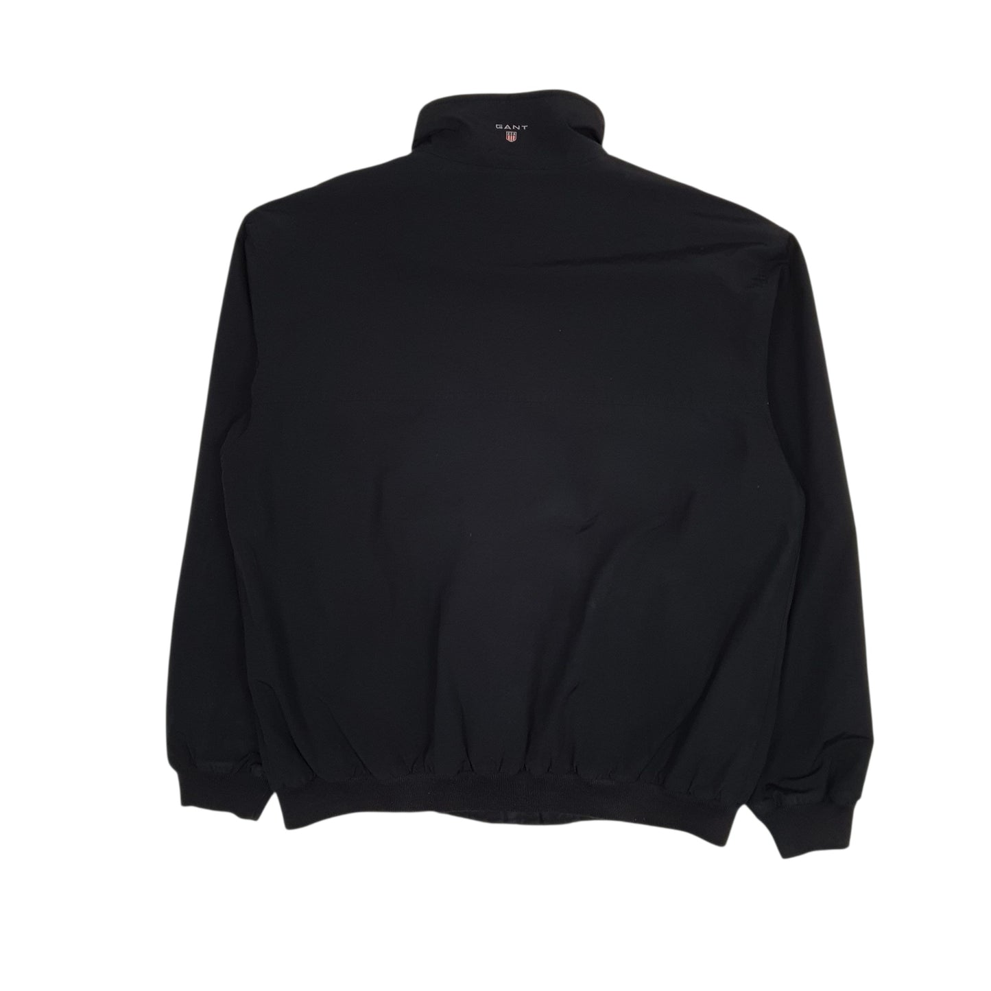 Mens Black GANT Fleece Lined Windbreaker Quarter Zip Coat