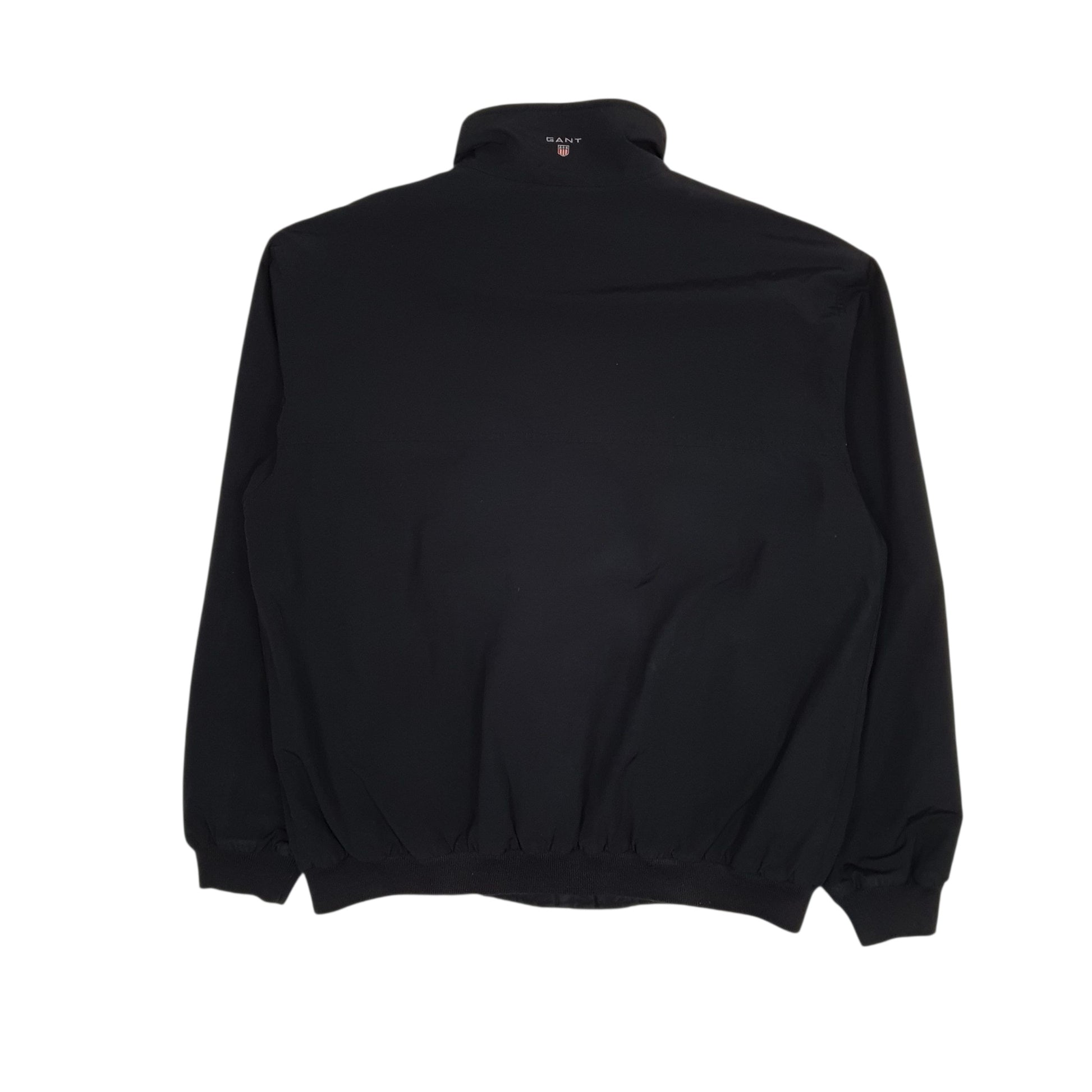 Mens Black GANT Fleece Lined Windbreaker Quarter Zip Coat