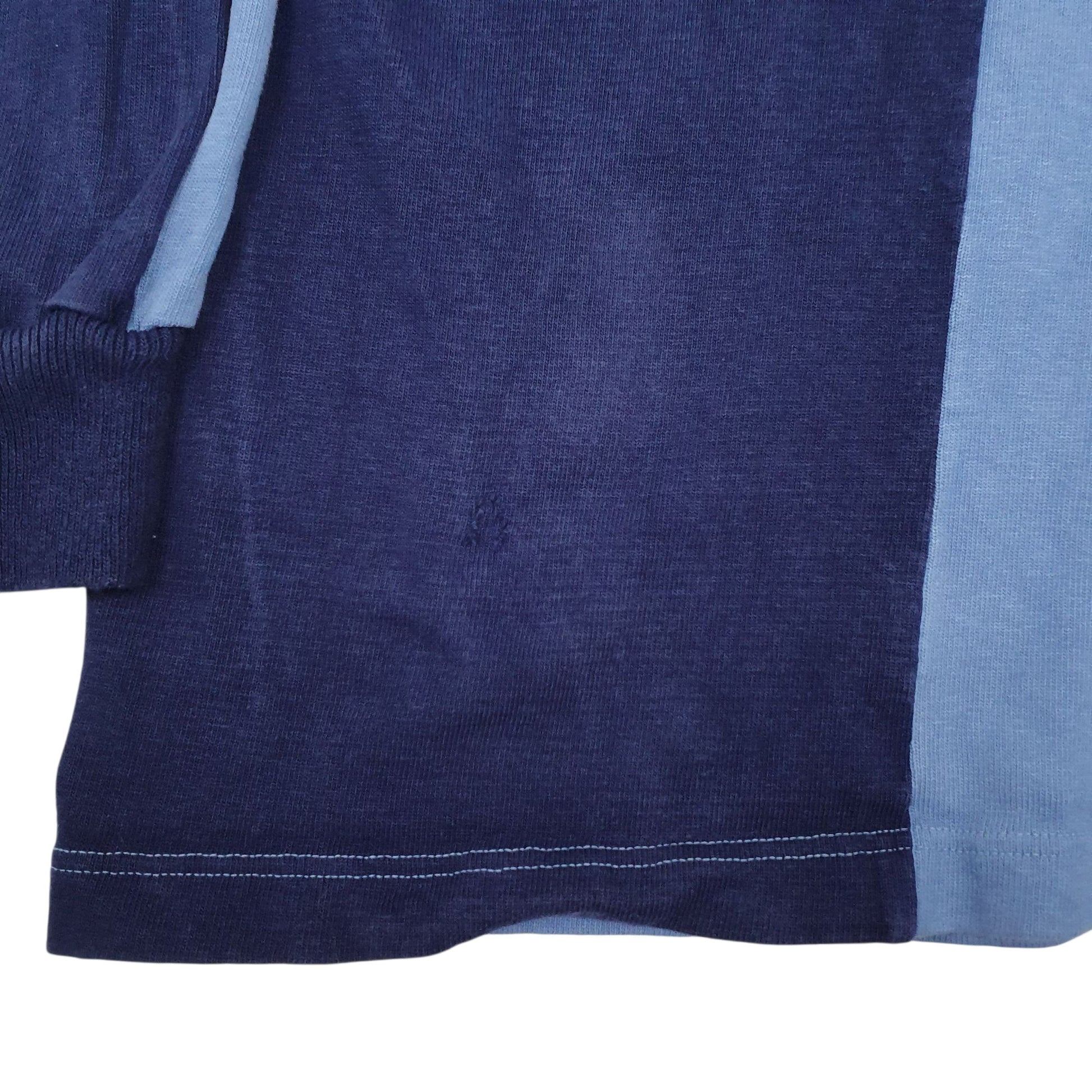 Mens Blue Barbarian Rugby Vintage Made In Canada Hoodie Polo Shirt