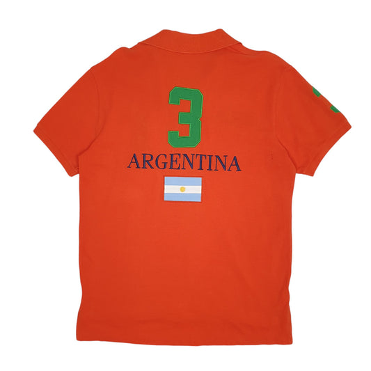 Mens Orange Polo Ralph Lauren Argentina  Polo Shirt