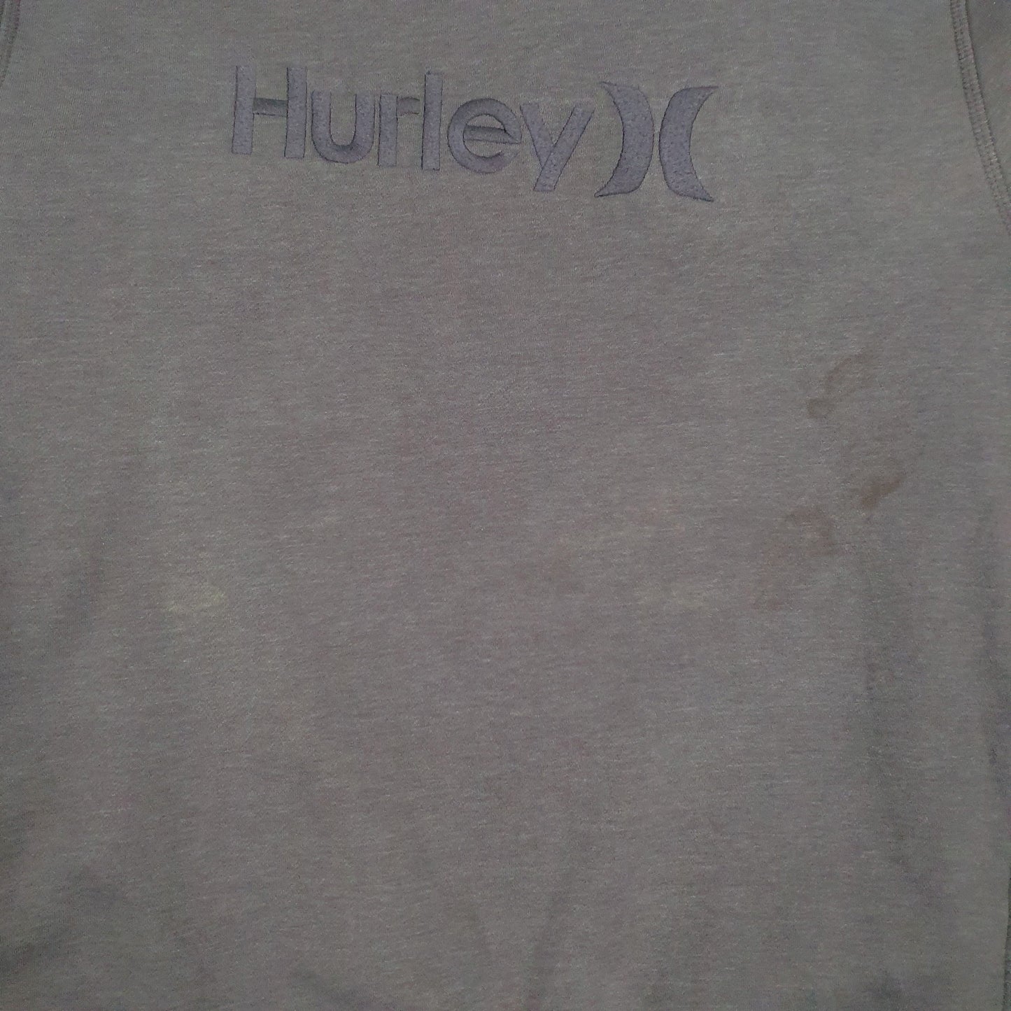 Mens Grey Hurley Spellout Crewneck Jumper