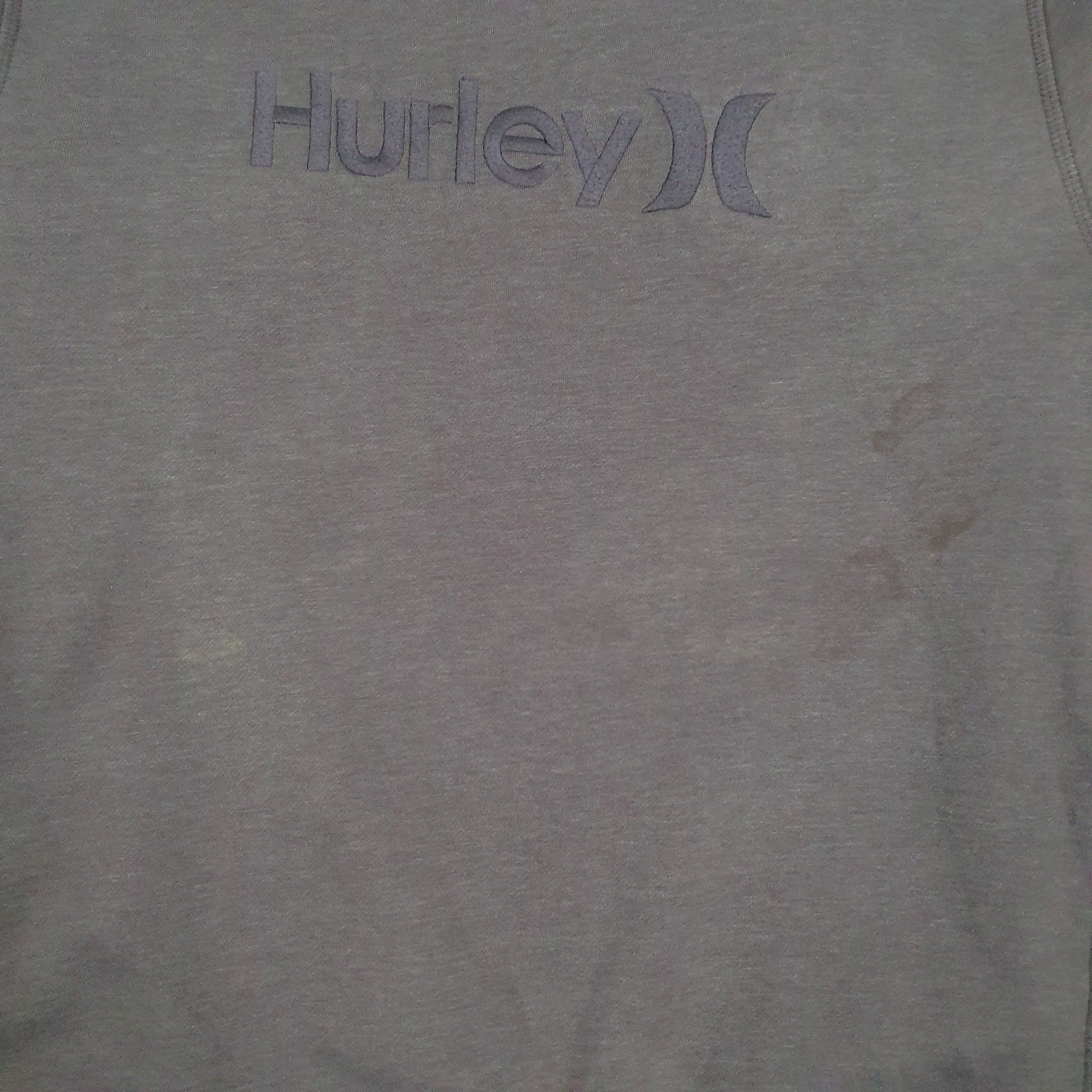 Mens Grey Hurley Spellout Crewneck Jumper